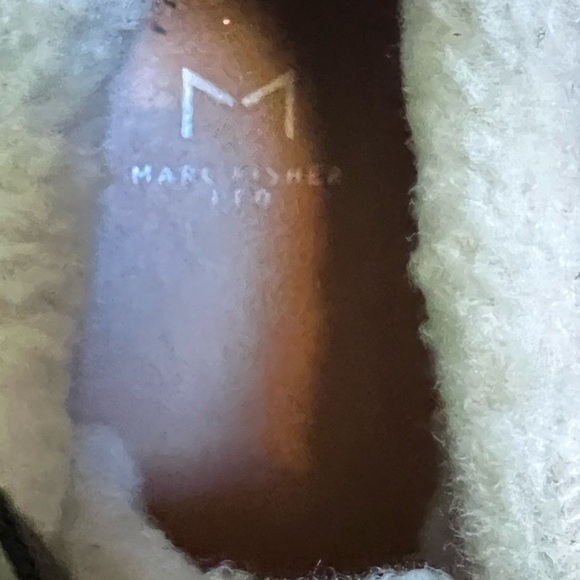 Marc Fisher Dakari Lace Up Sneakers Green Leather Suede Faux Fur Lined Size 6 - Picture 9 of 11